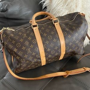 100% Auth EUC Louis Vuitton Monogram Keepall Duffle Large Travel Bag 45